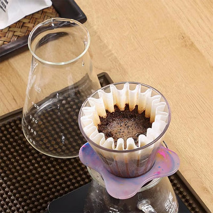 Resin Rainbow Portable Coffee Maker Pour over Coffee Maker Coffee Dripper Brewer Glass Coffee Pot Decanter Home Coffee Filter