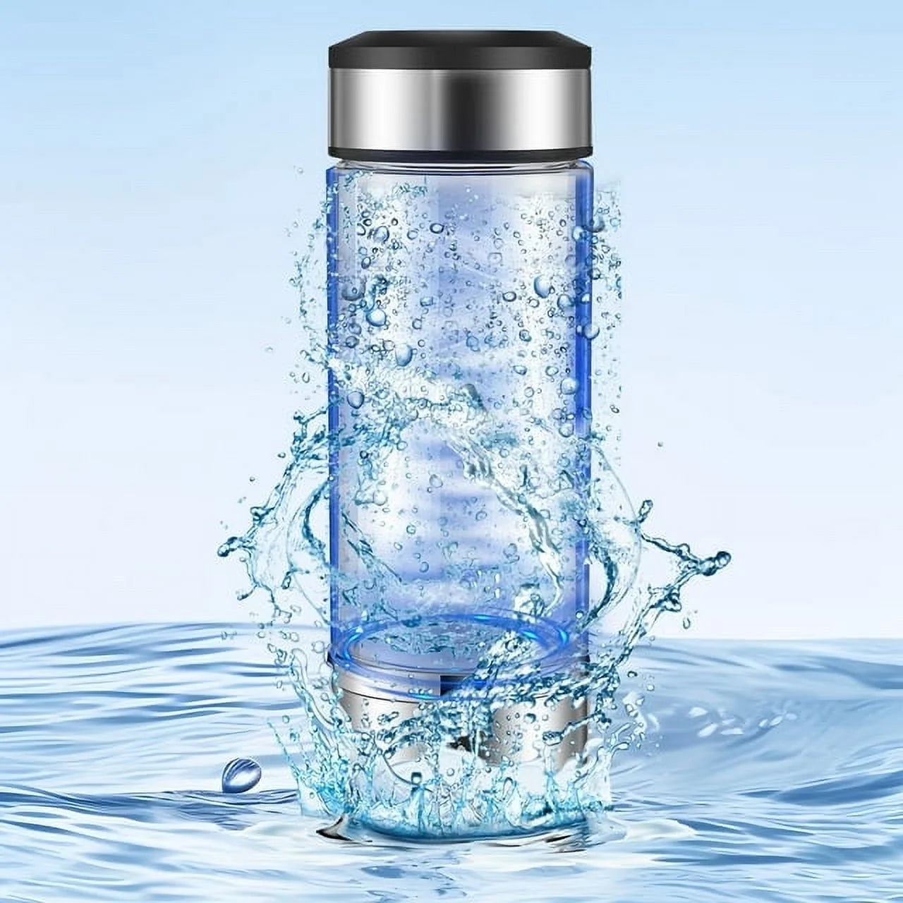 Hydrogen Water Bottle,Efficient Hydrogen Water Maker Bottle 360Ml Hydrogen Water Generator Non-Slip Hydrogen Water Ionizer Machine Good Sealing Hydrogen Rich Water Cup Reusable for Home