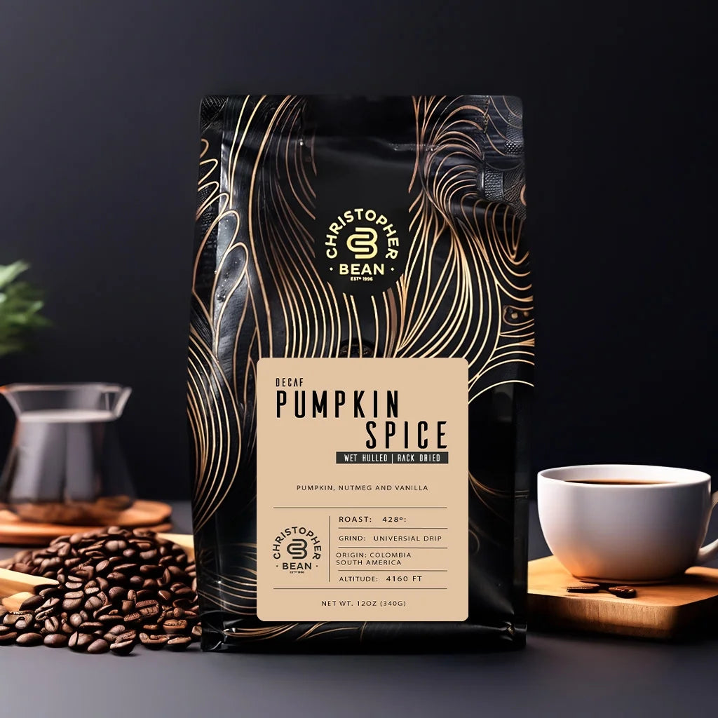 Coffee Pumpkin Spice Coffee, Decaf | Flavored Coffee Ground | Non-Gmo Halloween Coffee | Arabica Coffee Beans, Makes 30 Cups | Fall Coffee | Non-Dairy & Sugar-Free, 12Oz Bag