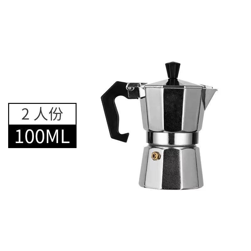 Mocha Coffee Pots Italian Aluminum Octagonal Pot Coffee Cup Maker Tea Maker Portable Coffee Maker